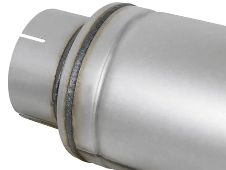 aFe ATLAS Aluminized Steel Muffler 5in Center/Center 24in L x 7in Diameter - Round Body - Truck & Automotive