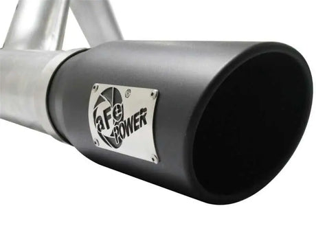 aFe Atlas Exhaust 4in Aluminized Cat-Back w/ 304 SS Black Tip 11-13 Ford F-150 EcoBoost V6 3.5L (tt) 