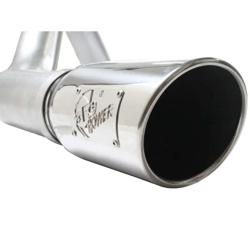 aFe 49-03041-P aFe Atlas Exhaust 4in Aluminized Cat-Back w/ 304 SS Polished Tip 11-13 Ford F-150 EcoBoost V6 3.5L