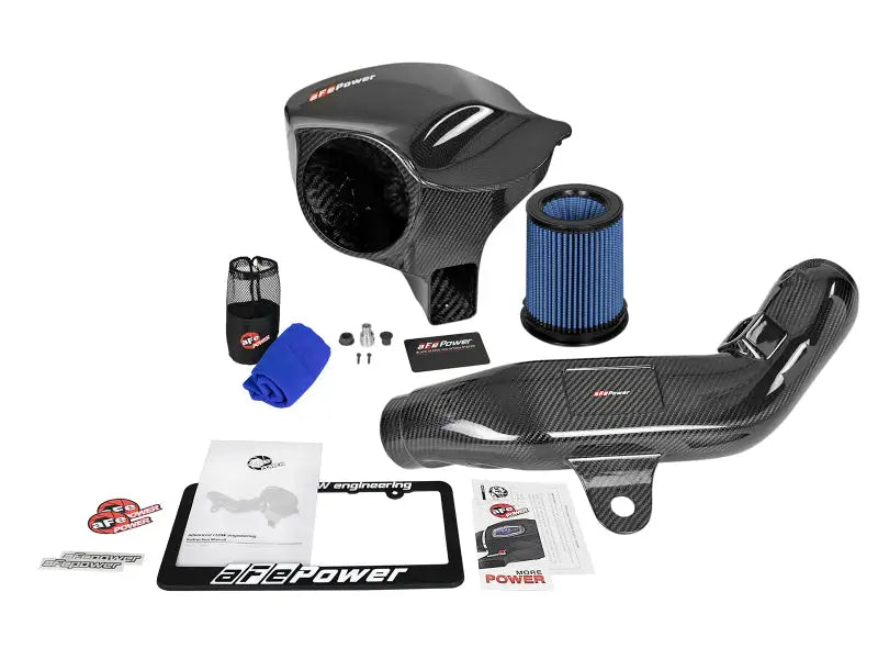 Carbon fiber air intake system for BMW M2 N55B30A engine with Pro 5R filter