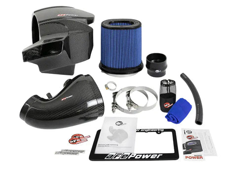 Automotive air intake system for Jeep Gand Cherokee WK2 with afe Black Series Cold Air