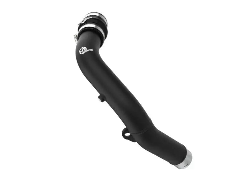 Black aFe BladeRunner hot charge pipe for Subaru WRX 22-23, durable aluminum upgrade