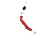 Red aFe BladeRunner charge pipe with clamps and connector for Subaru WRX hot charge pipe