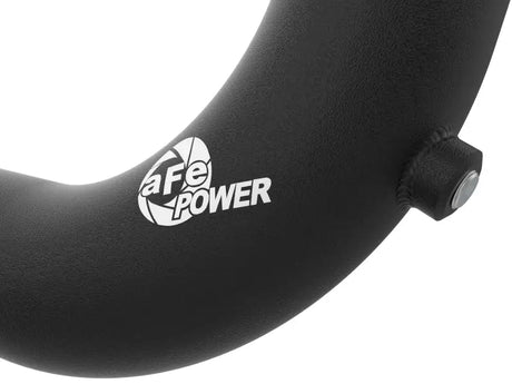 Black intake tube with port for hot charge pipe on aFe BladeRunner Hyundai Elantra GT