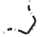 Black intake pipe with hose clamps for hot charge upgrade in Hyundai Elantra GT