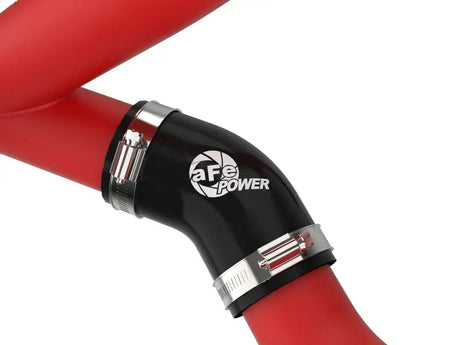 aFe Bladerunner 2-1/4 IN Aluminum Hot Charge Pipe Black 20-23 Ford Explorer/Explorer ST - Red - Forced Induction
