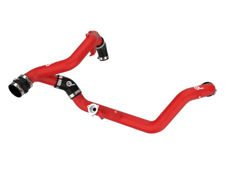 aFe Bladerunner 2-1/4 IN Aluminum Hot Charge Pipe Black 20-23 Ford Explorer/Explorer ST - Red - Forced Induction