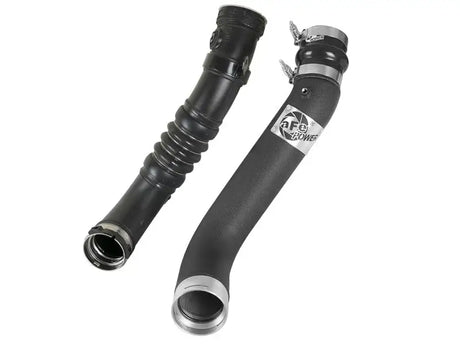 Black curved automotive intercooler tube hoses for aFe BladeRunner 3in Cold Side GM Diesel