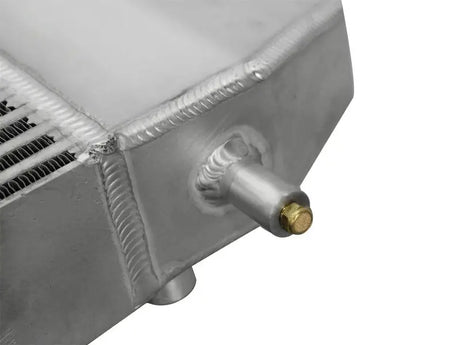 Aluminum radiator with brass fitting for afe bladerunner 3in core intercooler on Ford F-150