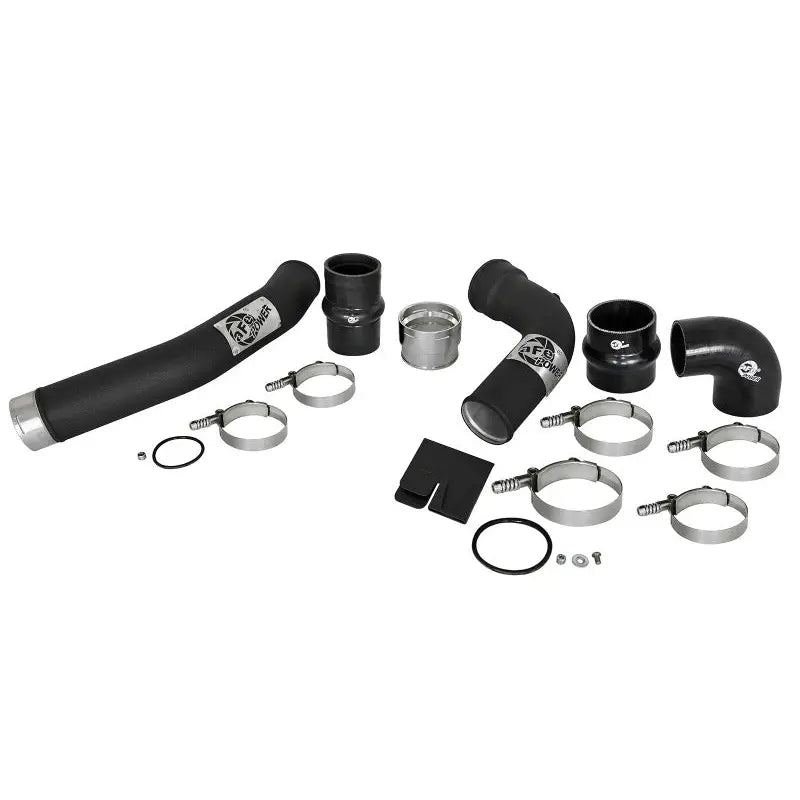 aFe 46-20314-B aFe Bladerunner 3in Hot and Cold Side Black Intercooler Tubes 2017 Ford Diesel Trucks V8 6.7L (td)
