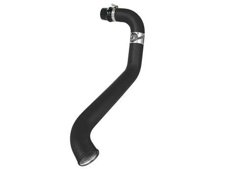Black curved intake hose for afe bladerunner 3in intercooler hot side tube on GM Diesel V8