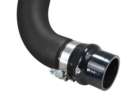 Black silicone hose with metal clamp for afe bladerunner 3in intercooler hot side tube