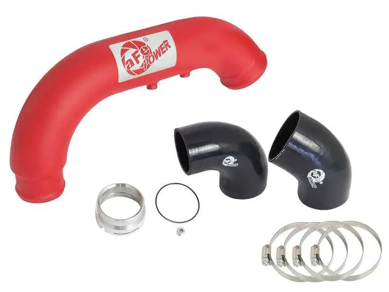 aFe BladeRunner 3in Red IC Tube Cold Side w/ Coupling & Clamp Kit 2016 GM Colorado/Canyon 2.8L 