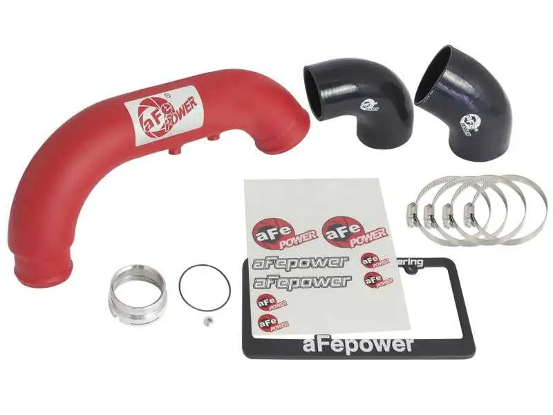aFe BladeRunner 3in Red IC Tube Cold Side w/ Coupling & Clamp Kit 2016 GM Colorado/Canyon 2.8L 