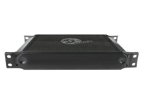 Black transmission cooler for Chevy Silverado 1500 aFe Bladerunner oil cooler kit