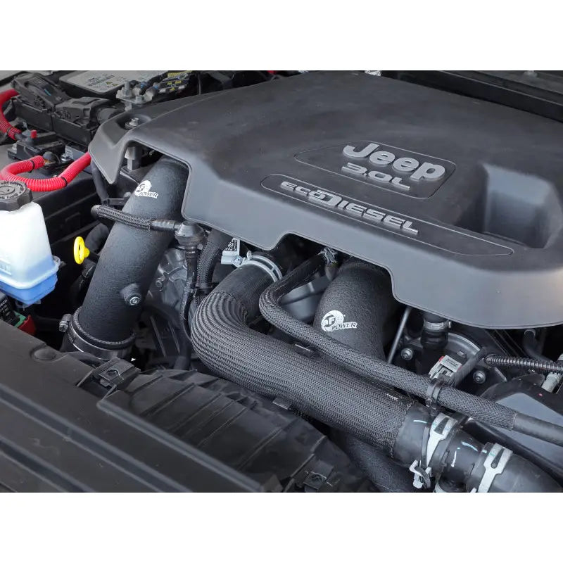 aFe 46-20434-B aFe BladeRunner Black 3in Intercooler Hot & Cold Side Pipe Kit 20-21 Jeep Wrangler V6-3.0L (td)