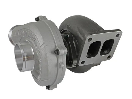 Gray and black aFe BladeRunner GT Series Turbocharger for Ford 7.3L trucks