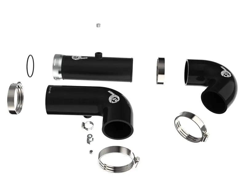 aFe BladeRunner Intercooler Hot & Cold Side Tubes Combo 20-21 GM Trucks 3.0L (td) - Black - Truck Automotive