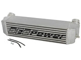Silver intercooler with black lettering for afe bladerunner intercooler tube cold side