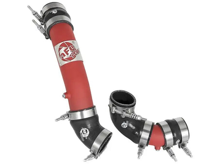Red and black bladerunner intercooler tube with metal clamps for 2017 Honda Civic Type R