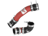 Red and black intake hoses with metal clamps on aFe Bladerunner Intercooler Tube kit for 2017 Honda Civic Type R