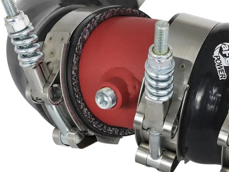 Automotive hose connection with clamps on aFe Bladerunner Intercooler Tube for Honda Civic Type R
