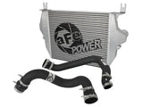 Silver afe BladeRunner intercooler with black hoses for 03-07 Ford Diesel V8 6.0L