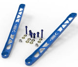 Blue metal suspension strut brace with nuts bolts washers for Toyota GR Supra AFE Control