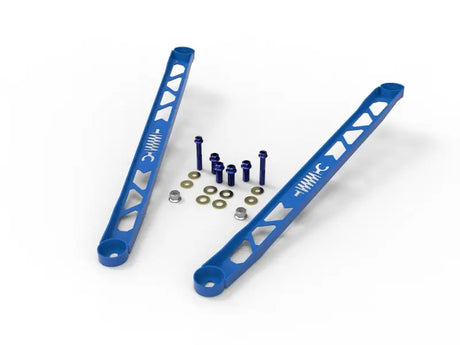 Blue aFe CONTROL suspension strut brace with mounting hardware for Toyota GR Supra A90