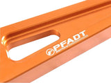 Orange anodized aluminum part from aFe Control PFADT Series Racing Service Kit for Corvette