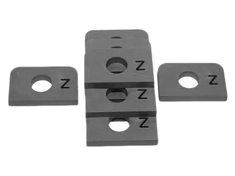Gray metal plates with central holes from afe control pfadt pfadt series steel kit