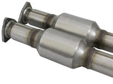 Image of two afe direct fit catalytic converters for BMW Z4 M Roadster E85 E86