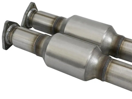 Image of two afe direct fit catalytic converters for BMW Z4 M Roadster E85 E86