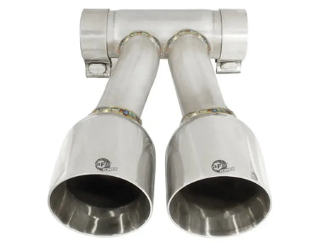 AFe exhaust tip upgrade featuring dual exhaust tips for 05-08 Porsche Boxster S