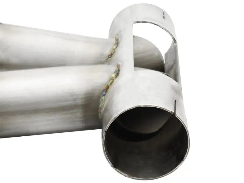 Welded metal exhaust pipes for afe exhaust tip upgrade on 05-08 Porsche Boxster S