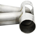 Welded metal exhaust pipes for afe exhaust tip upgrade on 05-08 Porsche Boxster S