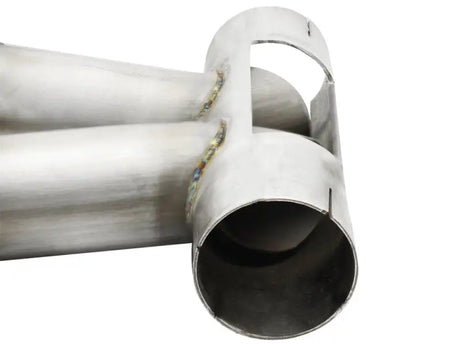 Welded metal exhaust pipes for afe exhaust tip upgrade on 05-08 Porsche Boxster S