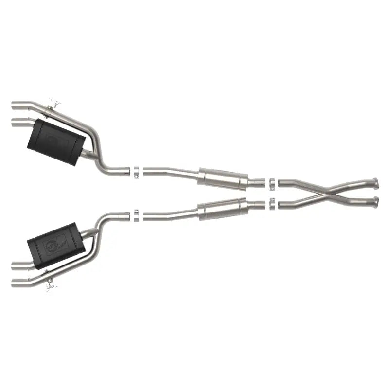 aFe 49-37025 aFe Gemini XV 2.5in 304 SS Cat-Back Exhaust w/Cut-Out 18-22 Kia Stinger V6 3.3L