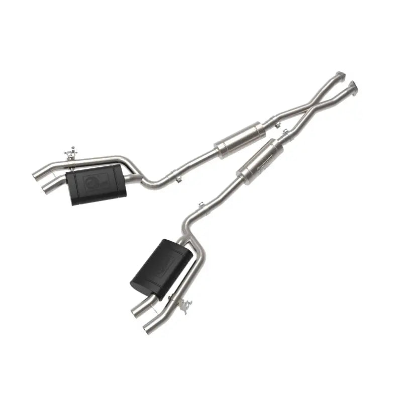 aFe 49-37025 aFe Gemini XV 2.5in 304 SS Cat-Back Exhaust w/Cut-Out 18-22 Kia Stinger V6 3.3L