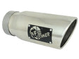 Chrome exhaust tip on afe Gemini XV 3in stainless steel cat-back exhaust for Ram 1500