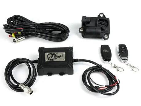 Automotive exhaust cutout kit with afe gemini, gemini xv 3in stainless steel design