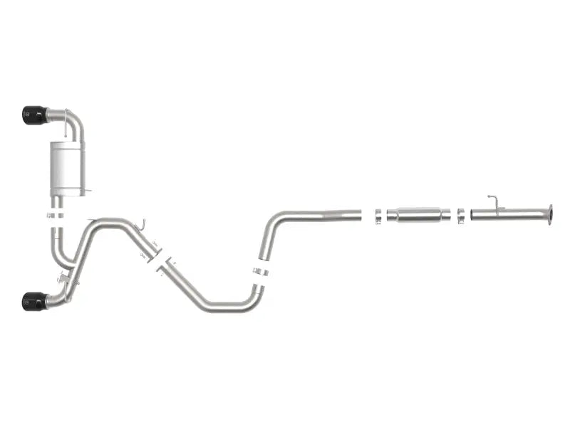 Stainless steel exhaust system for Hyundai Veloster with Takeda cat-back polished tips