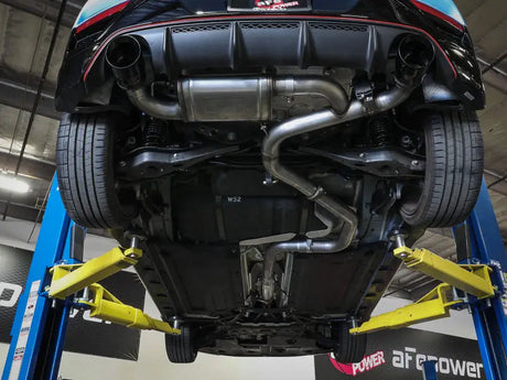 Car exhaust system for Hyundai Veloster with Takeda cat-back exhaust and polished tips