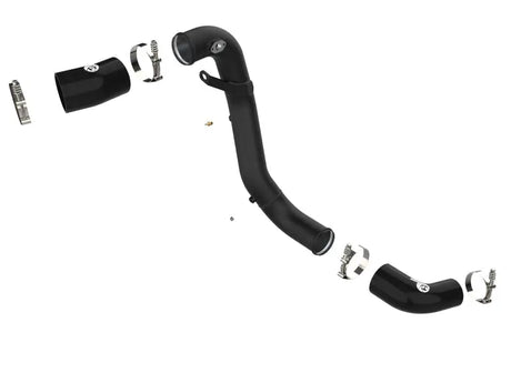 aFe Kia Stinger 18-22 V6-3.3L (tt) BladeRunner Cold Charge Pipe kit in black with smooth mandrel-bent aluminum pipes, stainless steel clamps, and reinforced silicone couplings, Truck & Automotive, AVADA - Best Sellers