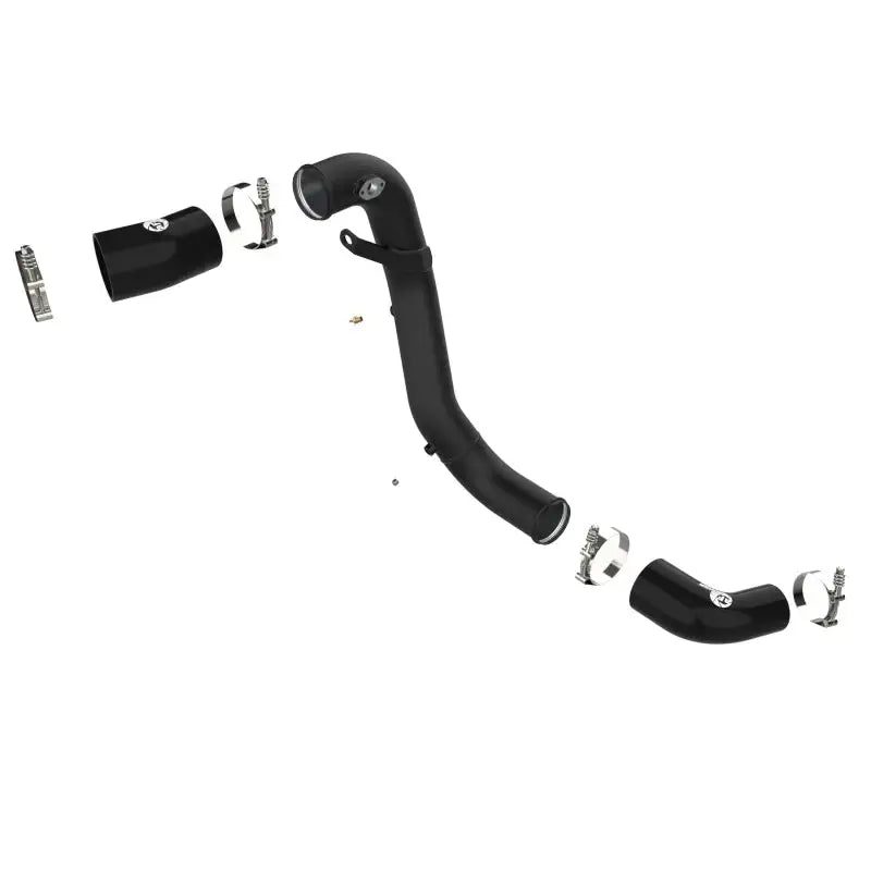 aFe Kia Stinger 18-22 V6-3.3L (tt) BladeRunner Cold Charge Pipe kit in black with smooth mandrel-bent aluminum pipes, stainless steel clamps, and reinforced silicone couplings, Truck & Automotive, AVADA - Best Sellers