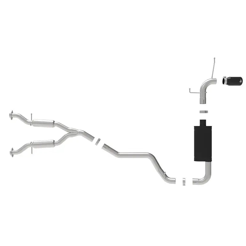 aFe 49-38078-B aFe Large Bore HD 3in 304 SS Cat-Back Exhaust w/ Black Tips 14-19 Jeep Grand Cherokee (WK2) V6-3.6L