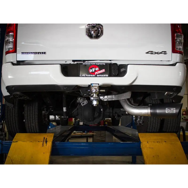 aFe 49-42078-P aFe LARGE BORE HD 5in 409-SS DPF-Back Exhaust w/Pol Tip 19-20 Ram Diesel Trucks L6-6.7L (td)