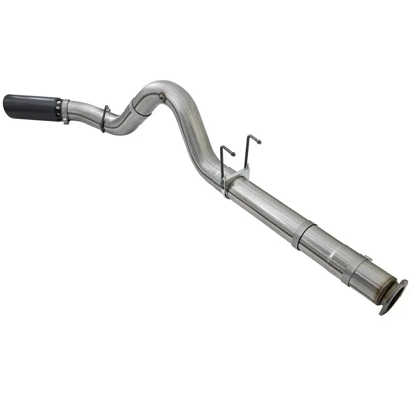 aFe 49-43090-B aFe Large Bore-HD 5in DPF Back 409 SS Exhaust System w/Black Tip 2017 Ford Diesel Trucks V8 6.7L(td)