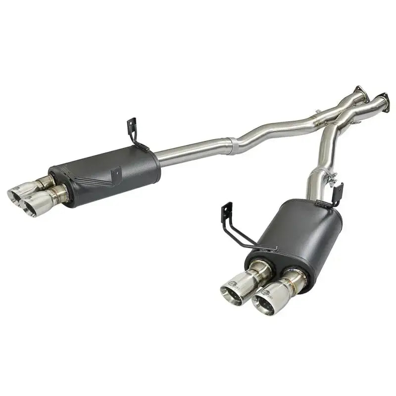 Stainless steel exhaust system with dual tips for BMW Z4 M Coupe AFE Mach Force-Xp