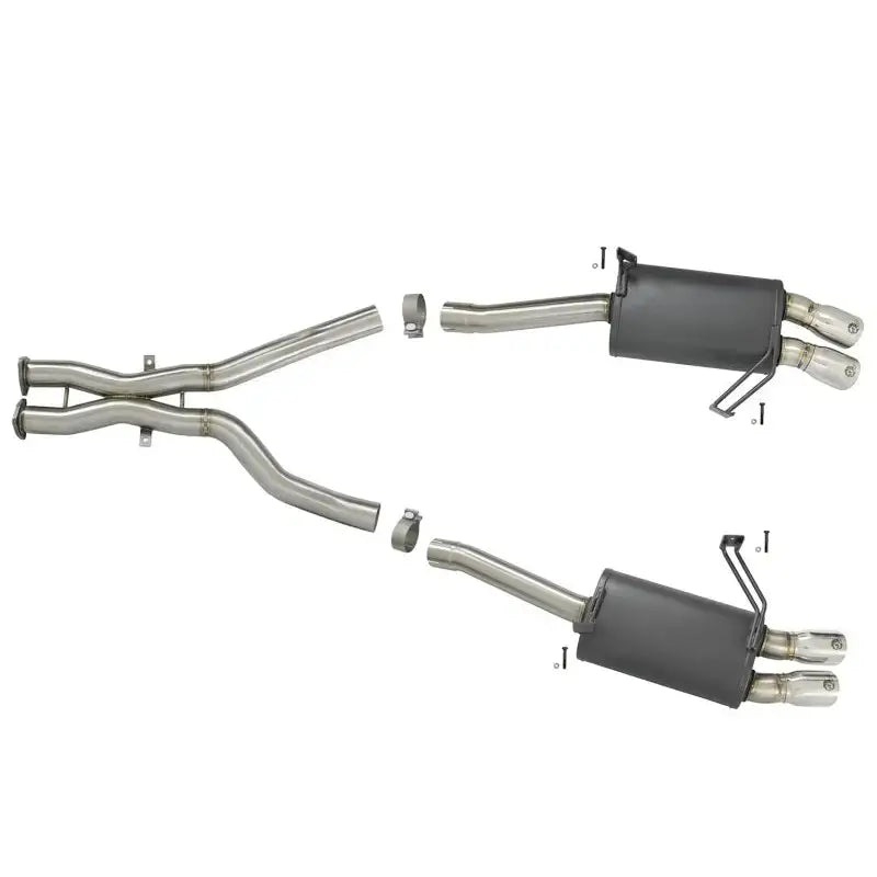 Stainless steel exhaust system for BMW Z4 M Coupe featuring aFe Mach Force-Xp cat-back system